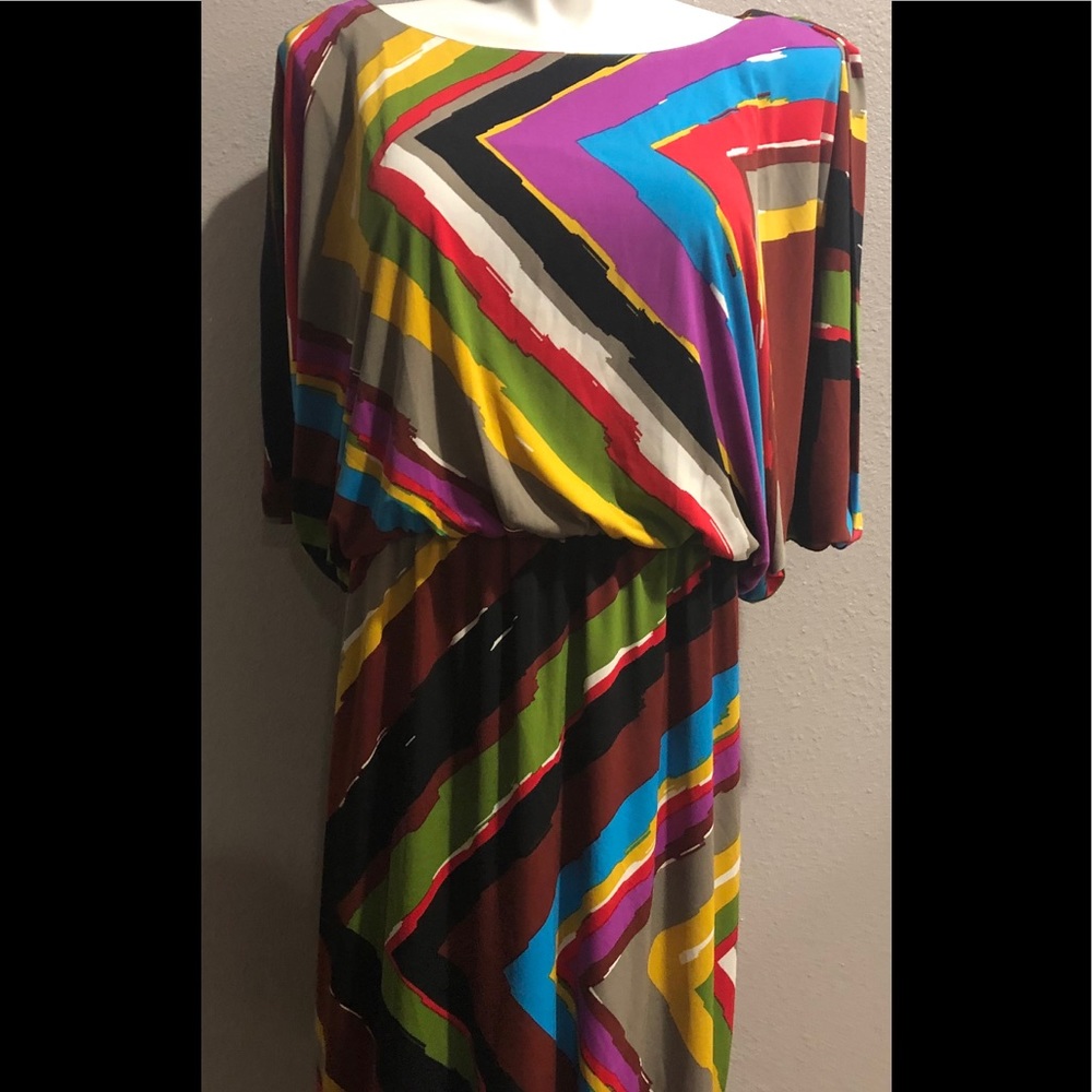 Calvin Klein-multi colored drop waist dress-sz 24W
